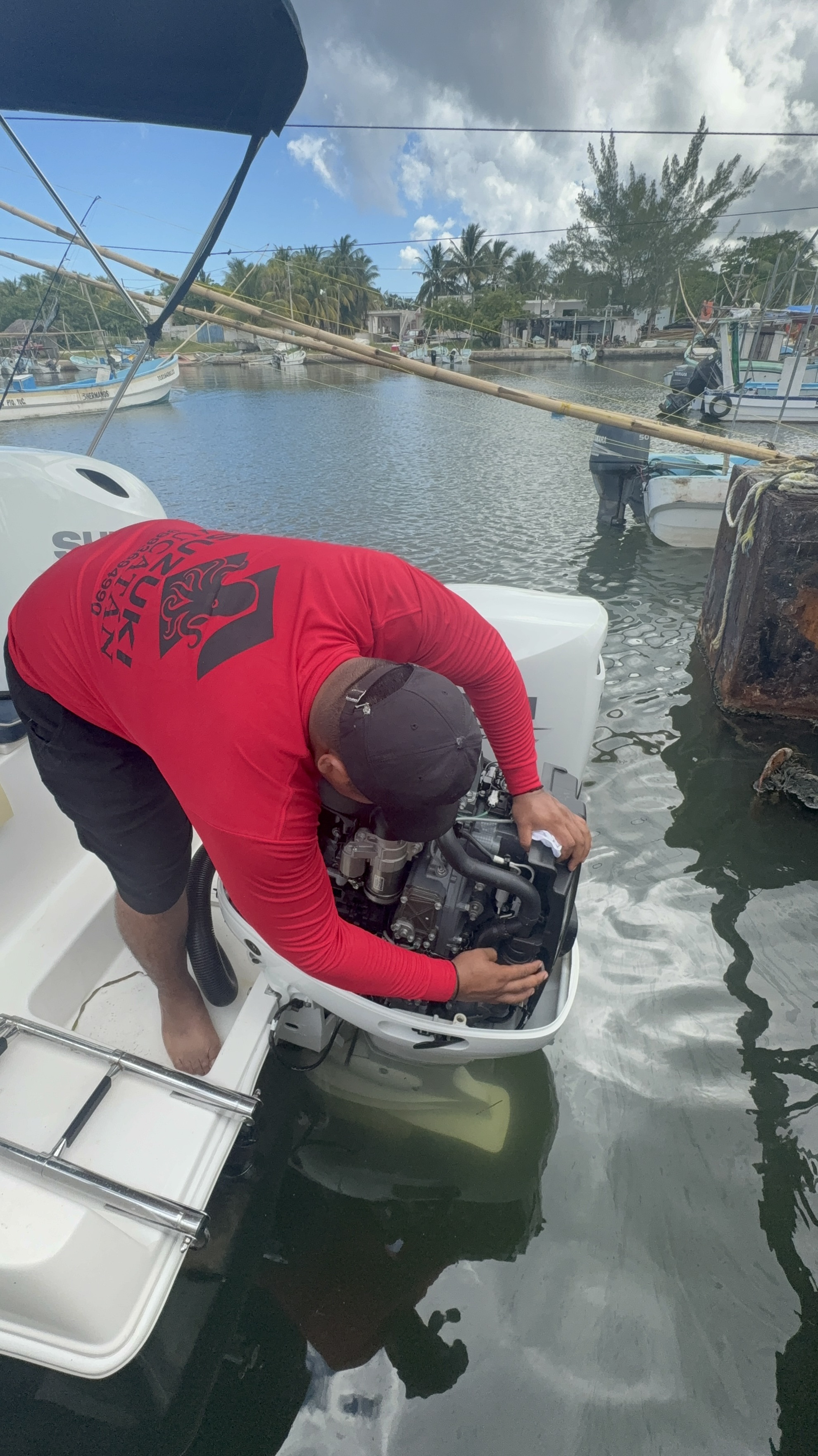 Embarcaciones en el puerto de Progreso Yucatán